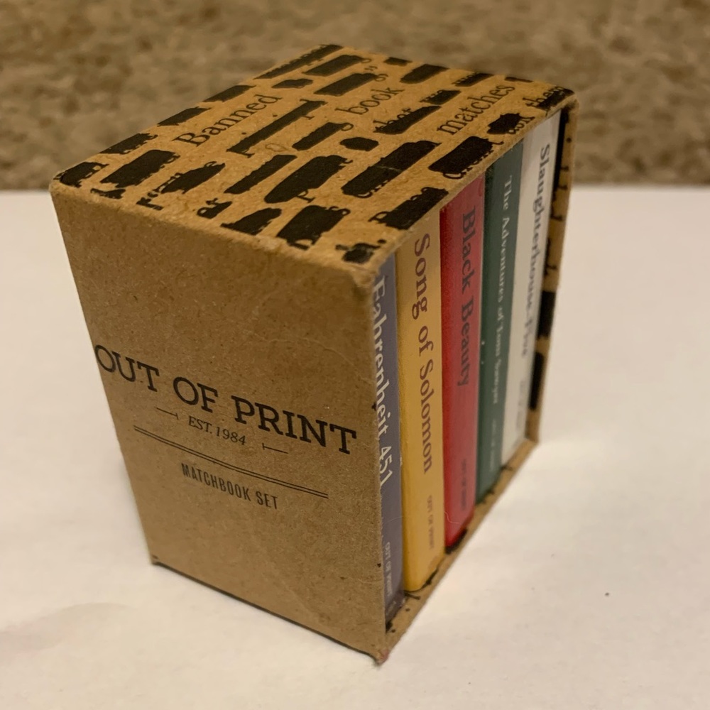 “Out of Print” Matchbook Set